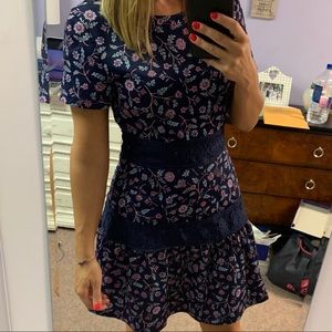 Blue floral dress